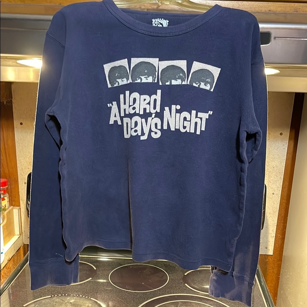 Kids Navy Blue Graphic Long Sleeve Shirt